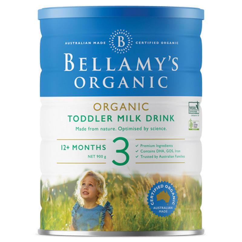 【品牌直发三罐包邮价】Bellamy's Organic 贝拉米经典有机婴儿奶粉 3段 900g 