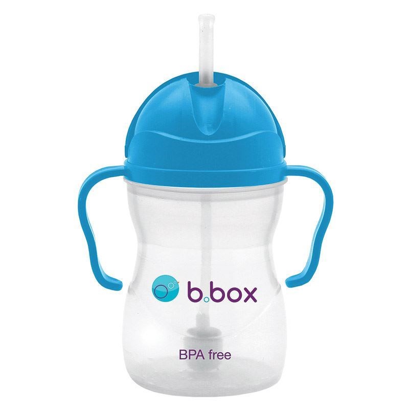 B.box 婴幼儿重力球吸管杯 防漏 240ml 浅蓝色 （6个月以上）