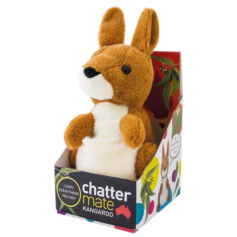 ChatterMate Kangaroo  会说话的袋鼠 会模仿说话的公仔毛绒玩具娃娃礼物
