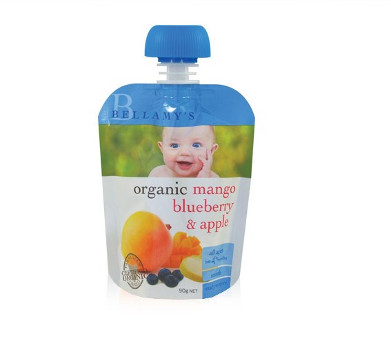 Bellamy's 贝拉米婴儿有机 芒果+蓝莓+苹果泥 90g 4月+