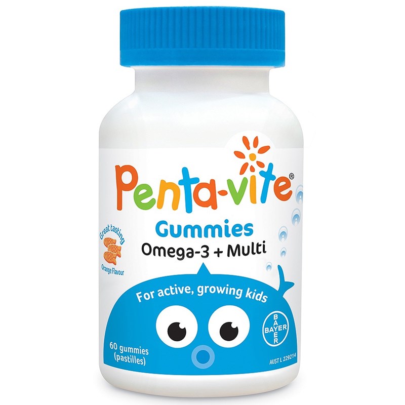 Penta-vite儿童Omega-3复合维生素软糖 60粒 