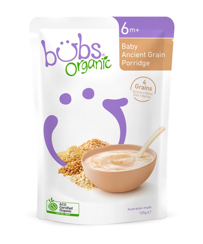 Bubs 有机婴儿辅食 有机燕麦谷物粥米糊（6个月+）125g （保质期2021/06/25）原价$ 3.5