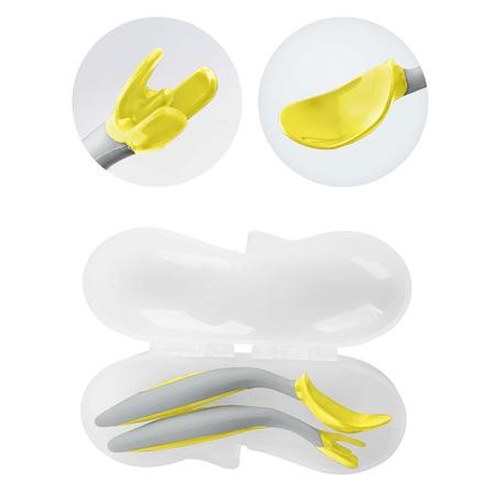 B.BOX宝宝便携式叉勺餐具套装 黄灰色