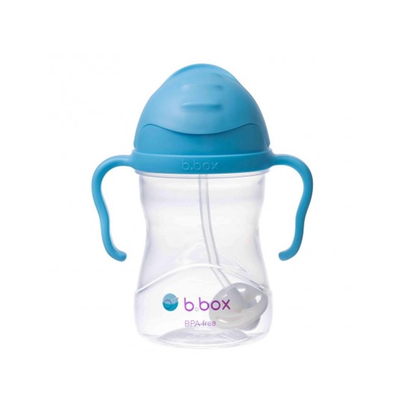 B.box 婴幼儿重力球吸管杯 防漏 240ml 新版天蓝色 （6个月以上）