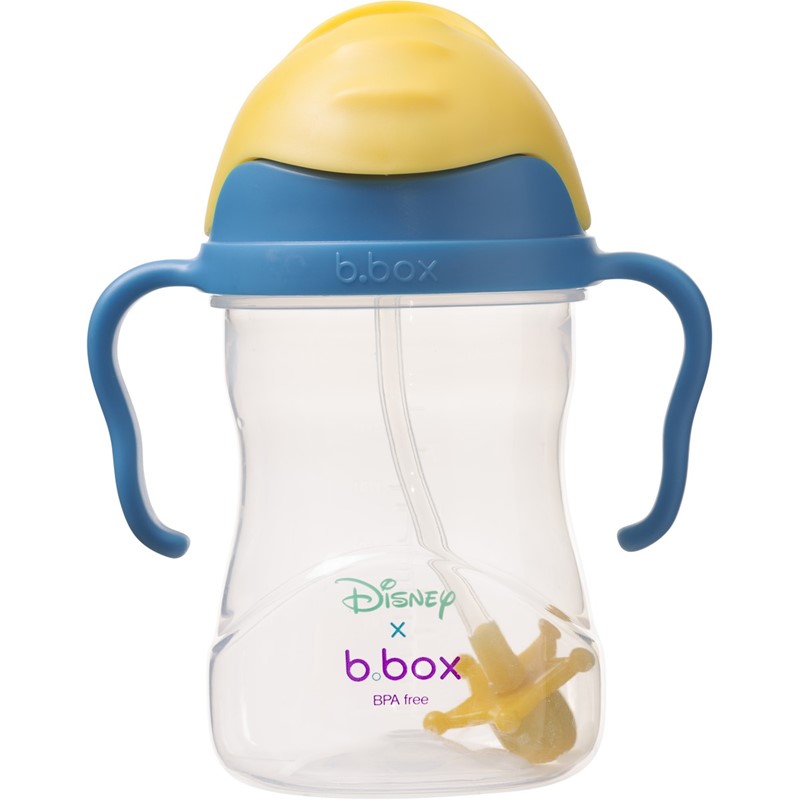 B.BOX 限量迪士尼系列-玩具总动员款 婴幼儿重力球吸管杯 防漏 240ml 蓝黄色