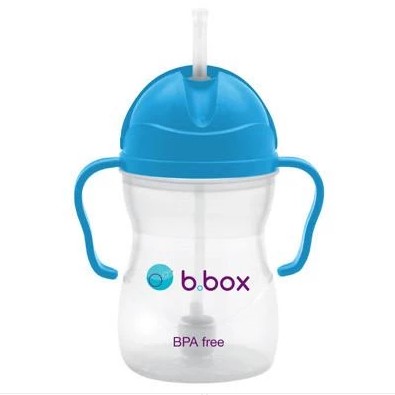 B.box 婴幼儿重力球吸管杯 防漏 240ml 深蓝色（6个月以上）