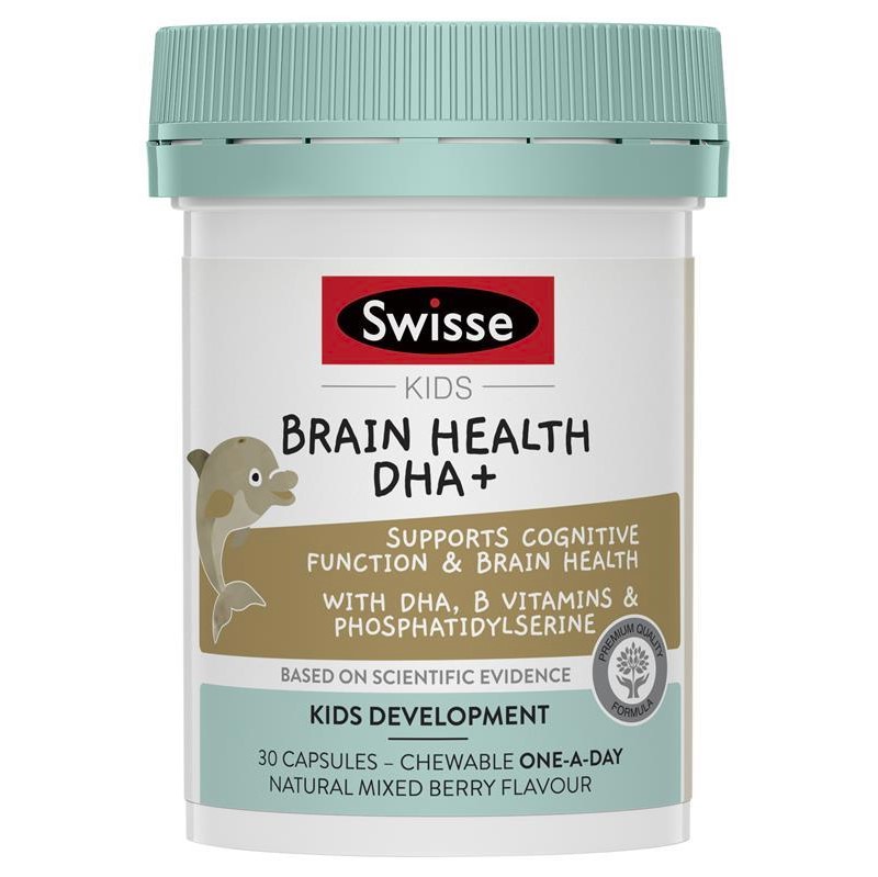 Swisse儿童益智DHA胶囊混合浆果口味优质配方30粒装 （2021/10）原价$10.5