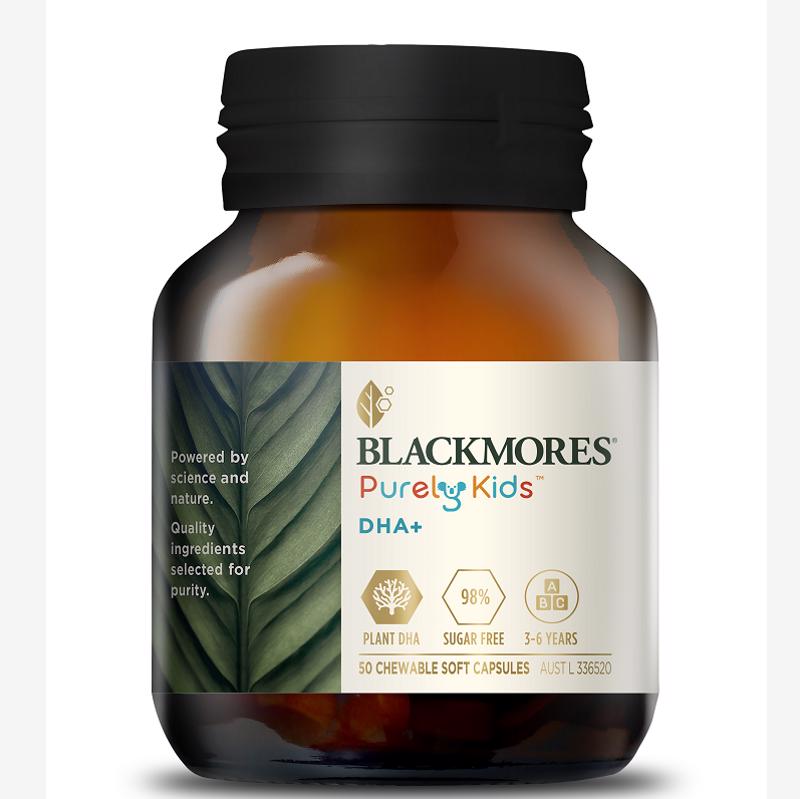 Blackmores 儿童脑动力海藻油DHA 50粒 （3-6岁）（2022.10）
