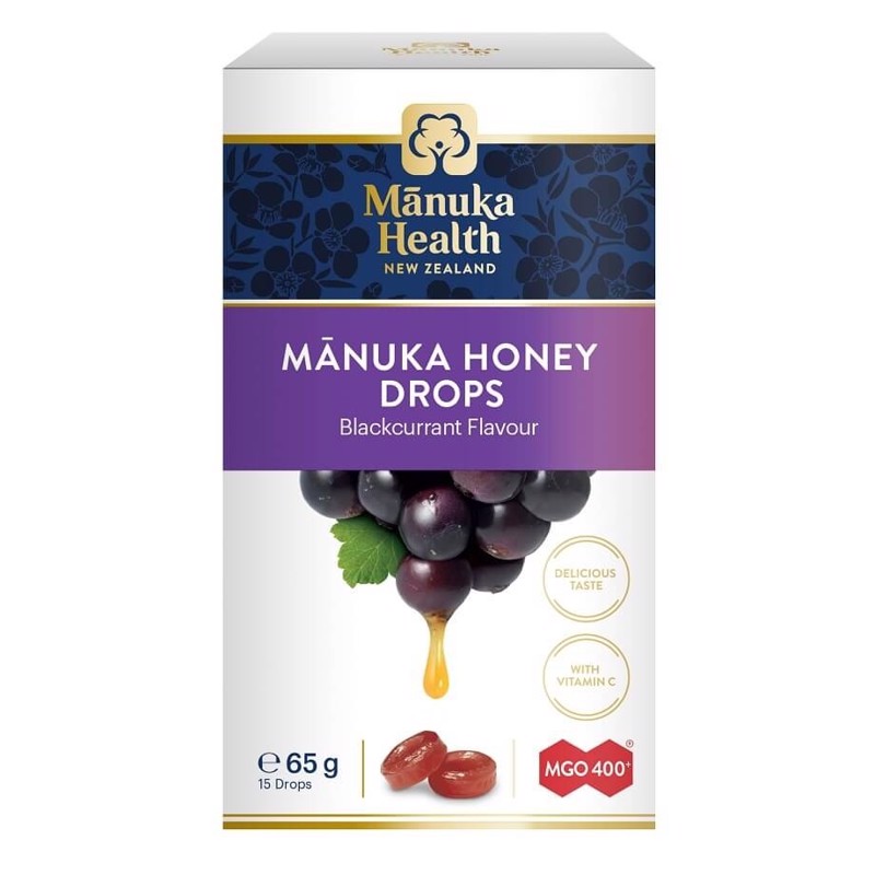Manuka Health 麦卢卡蜂蜜润喉糖 黑加仑味 15粒 