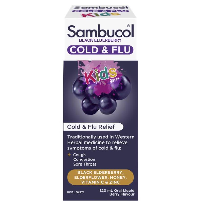 Sambucol 儿童黑接骨木抗感冒提高免疫力糖浆（2岁以上适用）120ml