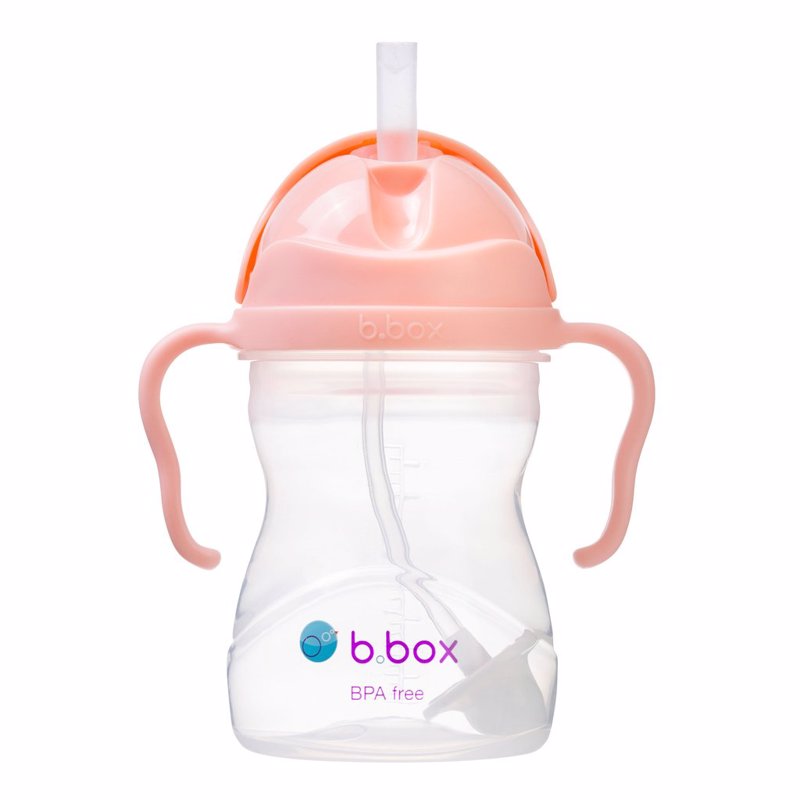 B.box 婴幼儿重力球吸管杯 防漏 240ml （6个月以上）冰淇淋粉色