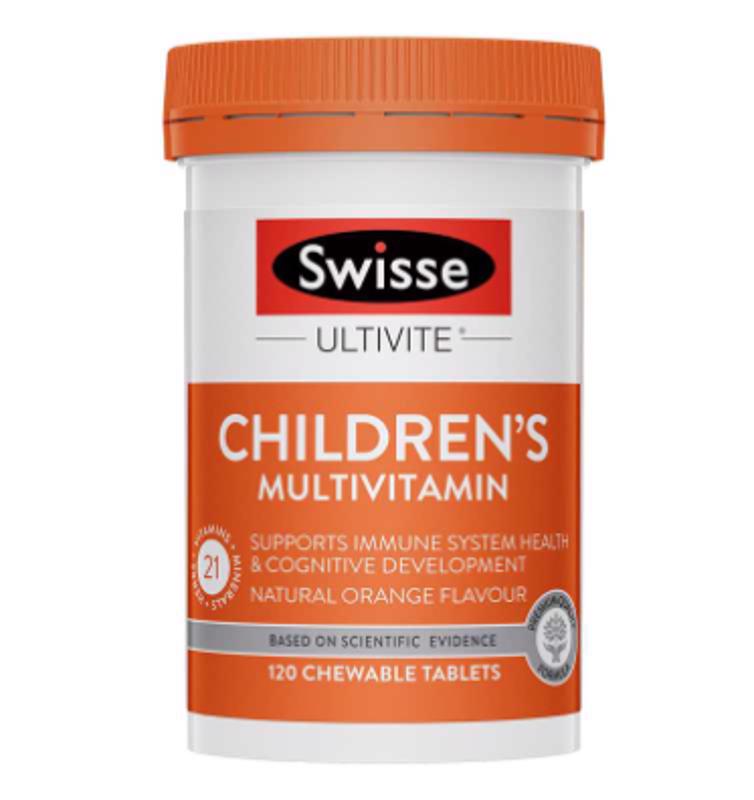 【Swisse任意三件包邮】Swisse 儿童维生素矿物质复合咀嚼片 120粒 