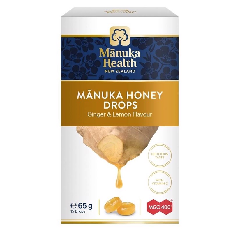 Manuka Health 麦卢卡蜂蜜润喉糖 生姜柠檬味 15粒