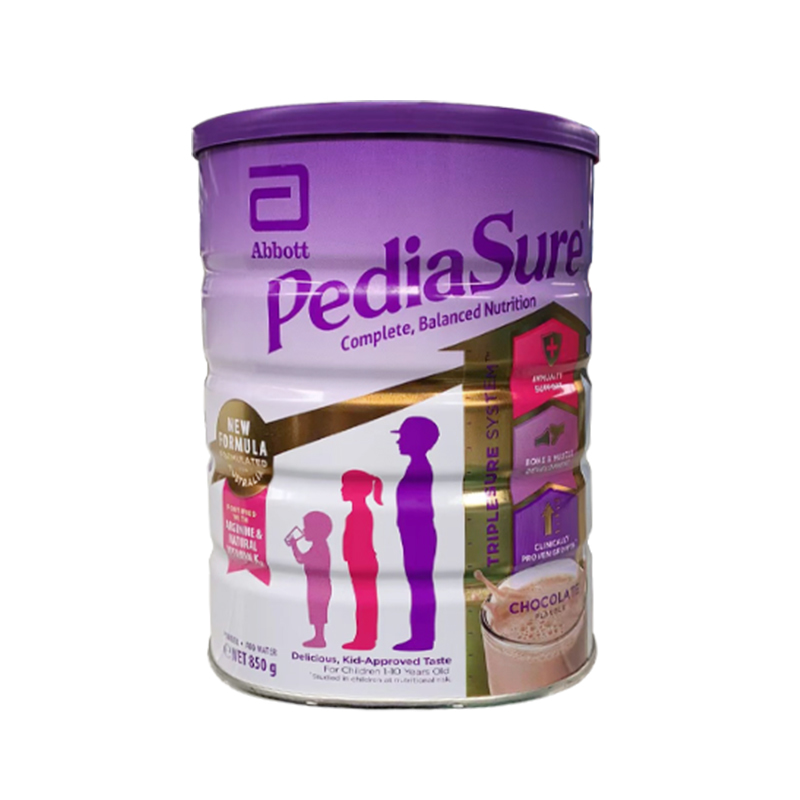 PediaSure 雅培小安素奶粉巧克力味 850g（送气柱）新版