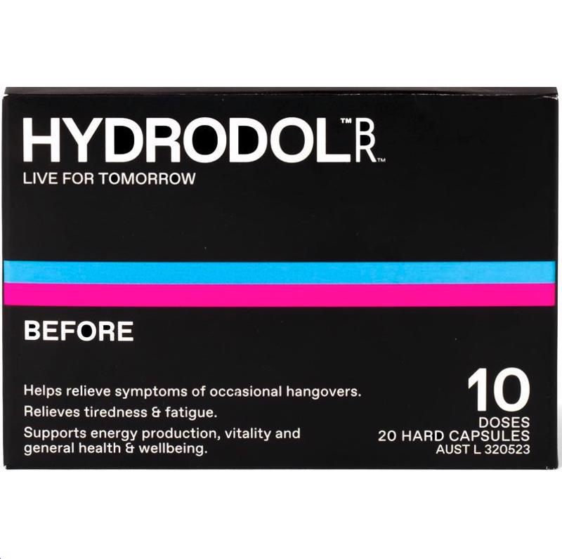 Hydrodol 解酒片便携装 加强版 10次20粒 醒酒药 应酬增加酒量减轻宿醉 (2023-10)