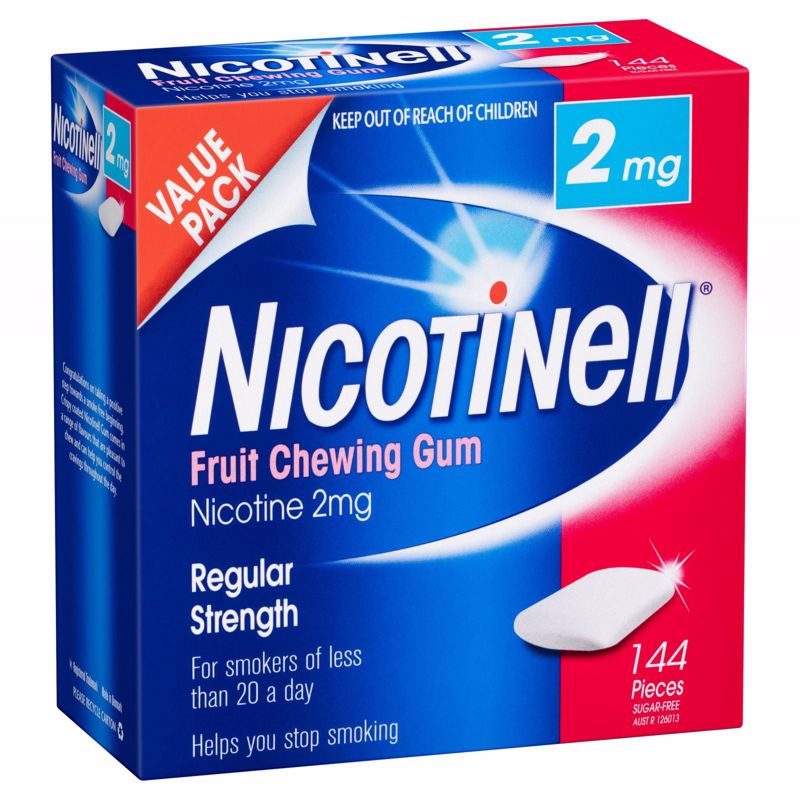 Nicotinell 戒烟口香糖水果味2mg 144片 