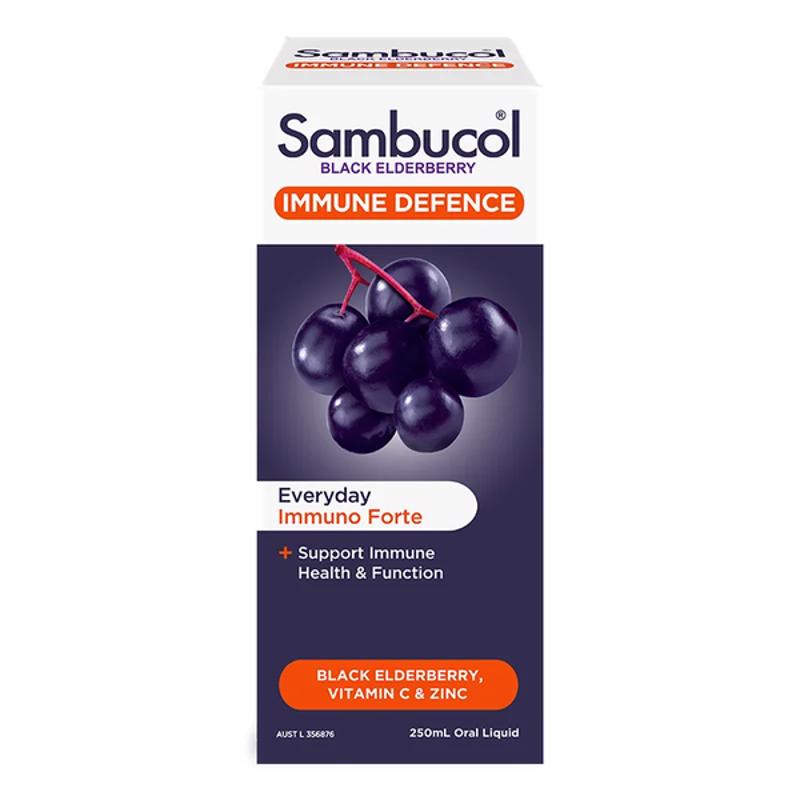 特价🉐】Sambucol 黑接骨木莓小黑果免疫液 补维生素C锌250ml