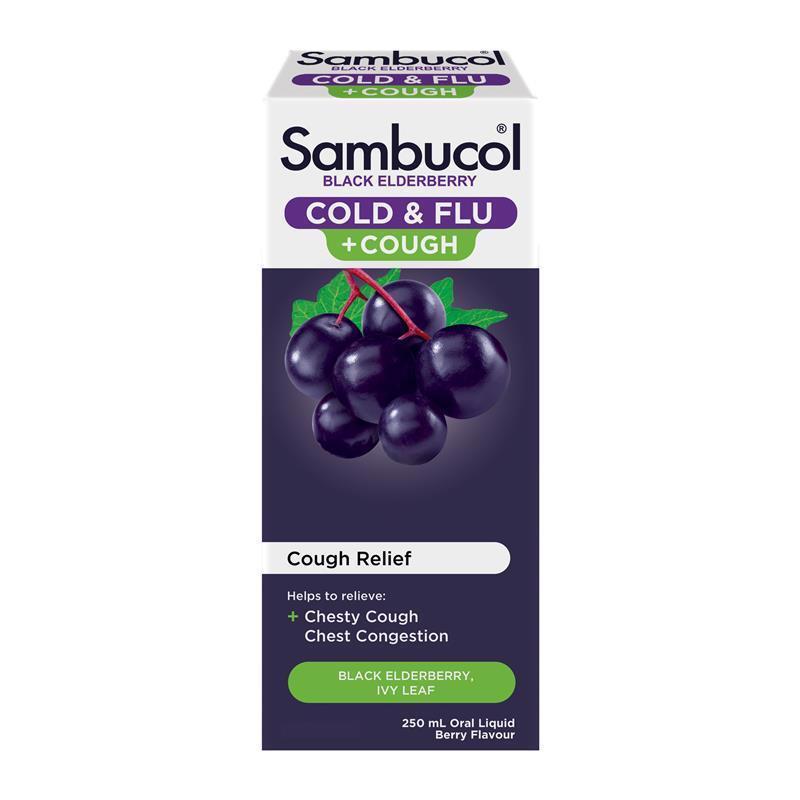 Sambucol  成人版黑接骨木感冒止咳糖浆 250ml 